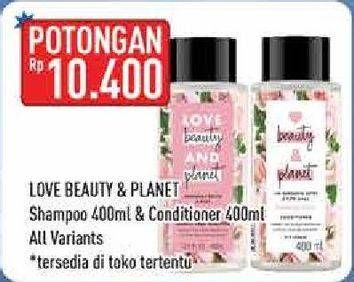 Promo Harga LOVE BEAUTY AND PLANET Shampoo/Conditioner  - Hypermart