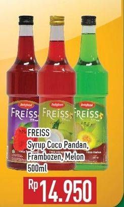 Promo Harga FREISS Syrup Cocopandan, Frambozen, Melon 500 ml - Hypermart