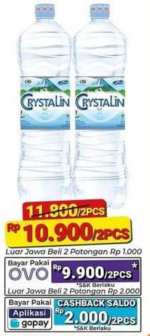 Promo Harga Crystalline Air Mineral 1500 ml - Alfamart