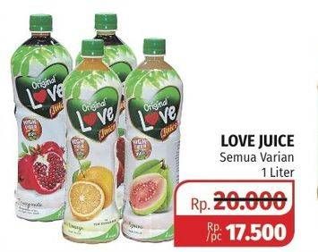 Promo Harga LOVE Juice All Variants 1 ltr - Lotte Grosir