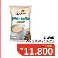 Promo Harga Luwak White Koffie per 10 sachet 21 gr - Alfamidi