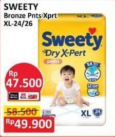 Promo Harga Sweety Bronze Pants Dry X-Pert XL26, XL24 24 pcs - Alfamart