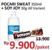 Promo Harga POCARI SWEAT Minuman Isotonik 350ml + SOY JOY Bar 30g  - Alfamidi
