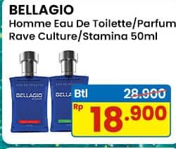 Promo Harga Bellagio Eau De Toilette Stamina, Rave Culture 50 ml - Indomaret