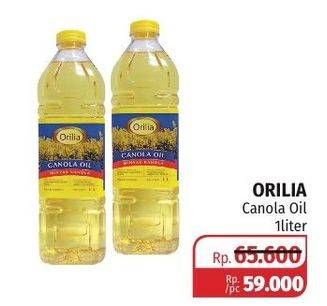 Promo Harga ORILIA Canola Oil 1000 ml - Lotte Grosir