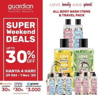 Promo Harga UNILEVER Love Beauty and Planet Travel/Body Wash  - Guardian