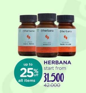 Promo Harga HERBANA Supplement  - Watsons