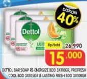 Promo Harga Dettol Bar Soap Reenergize, Cool, Lasting Fresh 100 gr - Superindo