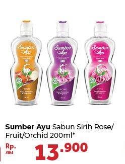 Promo Harga SUMBER AYU Sabun Sirih Rose, Fruit, Orchid 200 ml - Carrefour