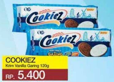 Promo Harga COOKIEZ Cream Biscuit Vanilla 120 gr - Yogya
