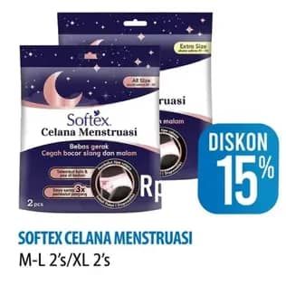 Promo Harga Softex Celana Menstruasi All Size, Extra Size 2 pcs - Hypermart