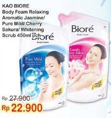 Promo Harga BIORE Body Foam Beauty Pure Mild, Relaxing Aromatic, Lovely Cheery Sakura 450 ml - Indomaret