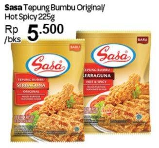 Promo Harga Sasa Tepung Bumbu Original, Hot Spicy 225 gr - Carrefour