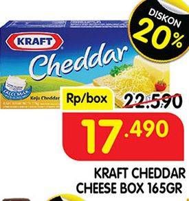 Promo Harga KRAFT Cheese Cheddar 165 gr - Superindo