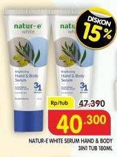Promo Harga Natur-e White Brightening Hand & Body Serum 180 ml - Superindo