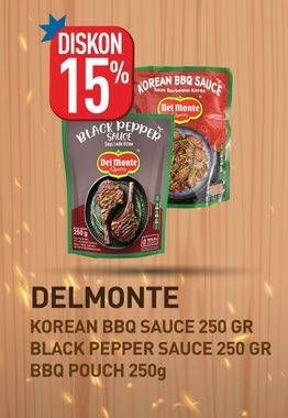Promo Harga Del Monte Cooking Sauce Barbeque, Black Pepper, Korean BBQ 250 gr - Hypermart