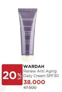 Promo Harga WARDAH Renew You Anti Aging Day Cream  - Watsons
