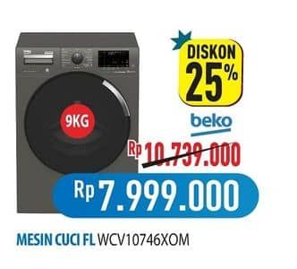 Promo Harga Beko WCV 10746 X0M Mesin Cuci Front Load  - Hypermart