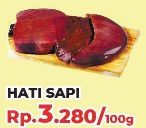 Promo Harga Beef Liver (Hati Sapi) per 100 gr - Yogya