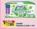 Promo Harga Charm Pantyliner Daun Sirih + Herbal 32 pcs - Alfamart