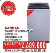 Promo Harga SANKEN AWS 831 Mesin Cuci  - Hypermart