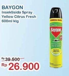 Promo Harga BAYGON Insektisida Spray Citrus Fresh 600 ml - Indomaret