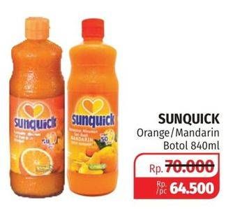 Promo Harga SUNQUICK Minuman Sari Buah Orange, Mandarin 840 ml - Lotte Grosir