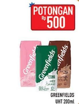 Promo Harga GREENFIELDS UHT Choco Malt, Full Cream, Strawberry 200 ml - Hypermart