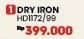 Promo Harga Philips HD 1172 | Dry Iron /99  - COURTS