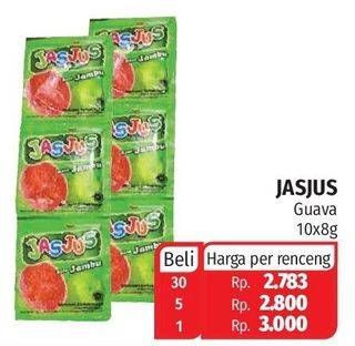 Promo Harga JAS JUS Minuman Serbuk Guava 10 pcs - Lotte Grosir