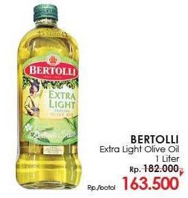 Promo Harga BERTOLLI Olive Oil Extra Light 1 ltr - LotteMart