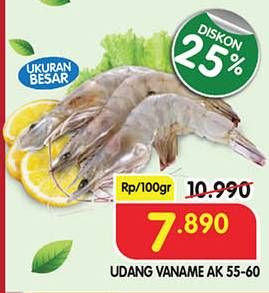 Promo Harga Udang Vanamae AK55-60 100 gr - Superindo