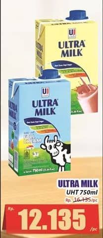 Promo Harga Ultra Milk Susu UHT 750 ml - Hari Hari