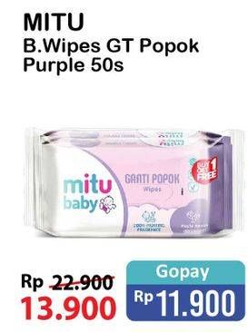 Promo Harga MITU Baby Wipes Ganti Popok Purple Playful Fressia 50 pcs - Alfamart