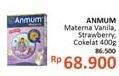 Promo Harga ANMUM Materna Vanilla Delight, Strawberry White Chocolate, Cokelat 400 gr - Alfamidi