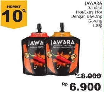 Promo Harga JAWARA Sambal Hot, Extra Hot 120 ml - Giant