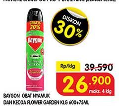 Promo Harga BAYGON Insektisida Spray Flower Garden 675 ml - Superindo