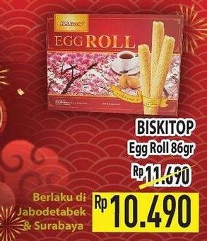 Promo Harga BISKITOP Egg Roll 86 gr - Hypermart
