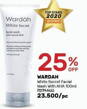 Promo Harga WARDAH White Secret Facial Wash 100 ml - Guardian