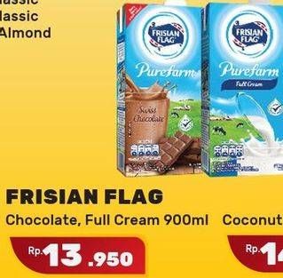 Promo Harga FRISIAN FLAG Susu UHT Purefarm Full Cream, Swiss Chocolate 900 ml - Yogya