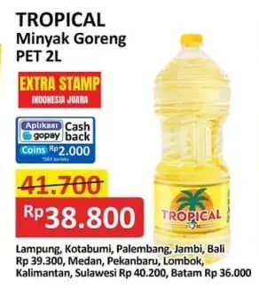 Promo Harga Tropical Minyak Goreng 2000 ml - Alfamart