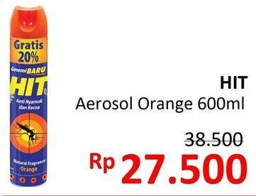 Promo Harga HIT Aerosol Orange 600 ml - Alfamidi