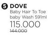 Promo Harga DOVE Baby Hair to Toe Wash Rich Moisture 591 ml - Watsons