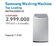 Promo Harga SAMSUNG WA75H4200SG/SE | Washing Machine Top Loading 7.5kg 7500 gr - Electronic City