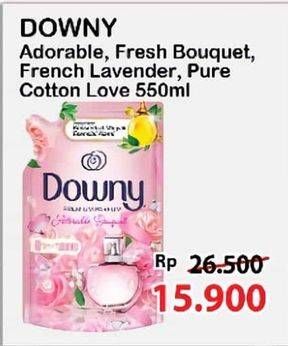 Promo Harga Downy Premium Parfum Adorable Bouquet, Fresh Bouquet, French Lavender, Pure Cotton Love 550 ml - Alfamart
