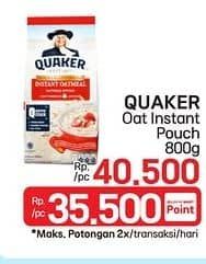 Promo Harga Quaker Oatmeal Instant 800 gr - LotteMart