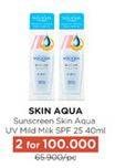 Promo Harga Skin Aqua Cream Sunscreen UV Mild Milk 40 ml - Watsons