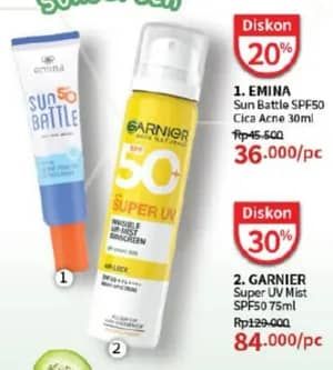 Promo Harga Garnier Invisible Mist Sunscreen SPF50+  - Guardian