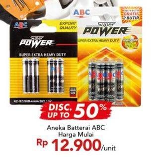Promo Harga ABC Battery Alkaline All Variants 1 pcs - Carrefour