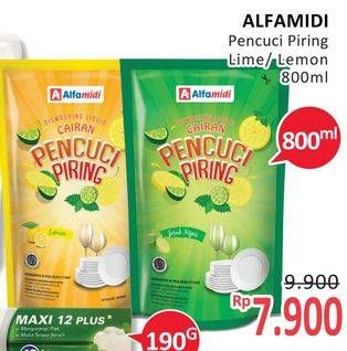 Promo Harga ALFAMIDI Pencuci Piring Lemon, Lime 800 ml - Alfamidi